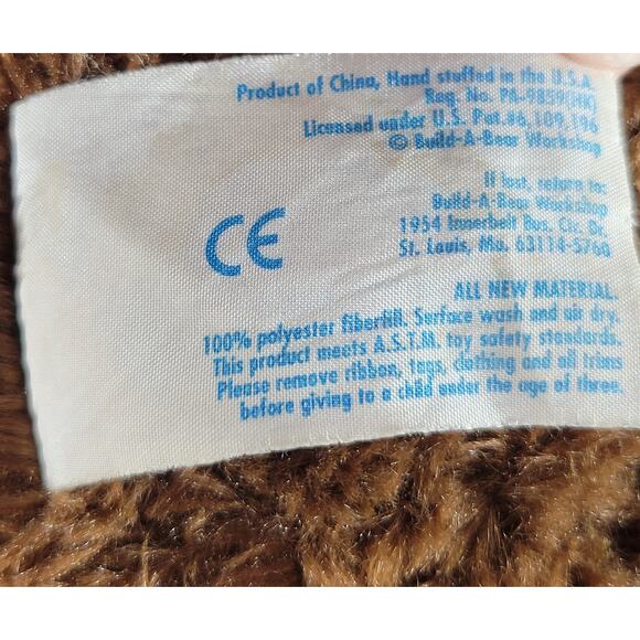 Build-A-Bear Workshop Classic Brown Teddy Bear Plush 14" Old Style Tag - Picture 6 of 8